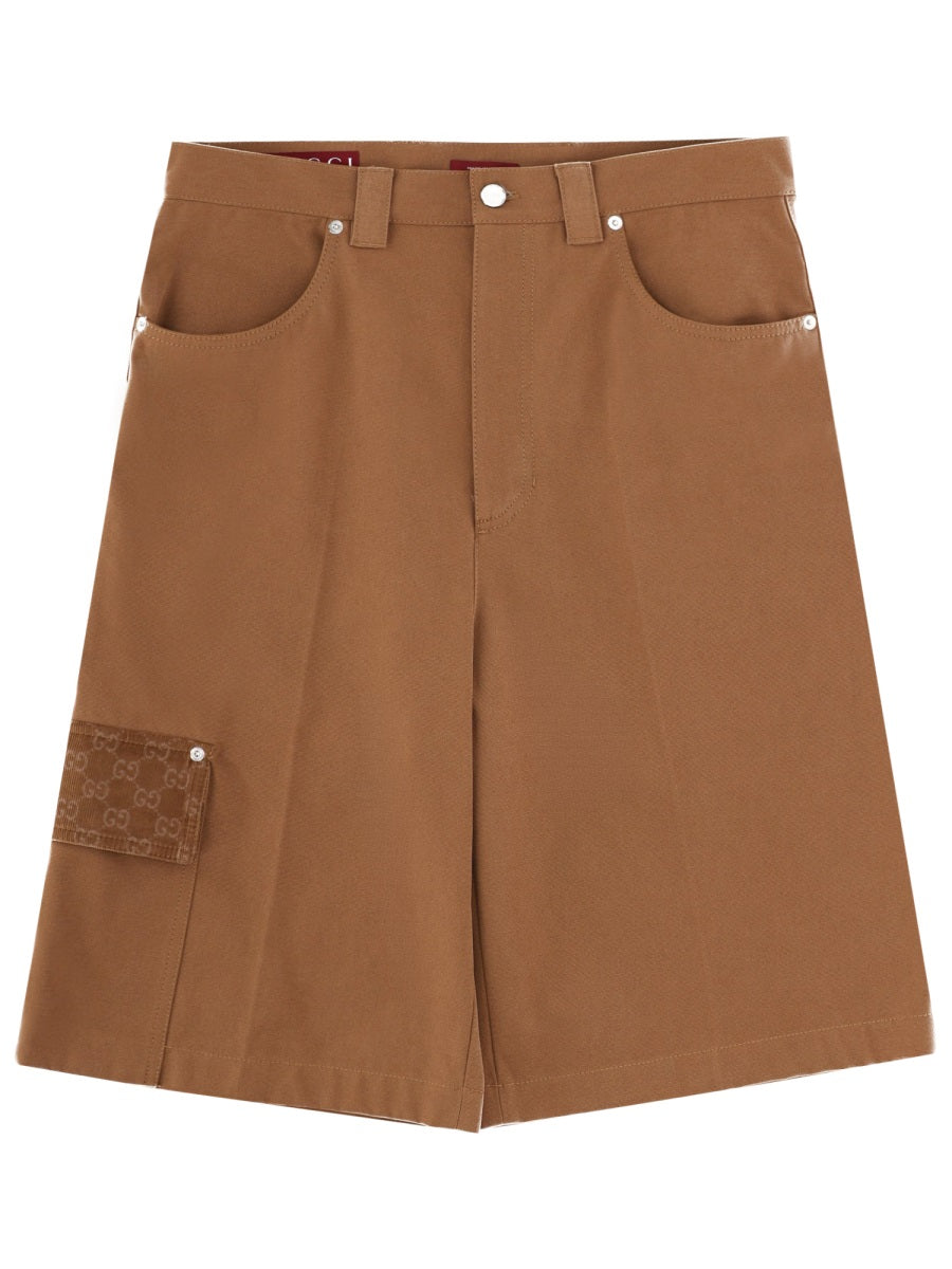 Gucci Men Shorts With Gg Details GUCCI