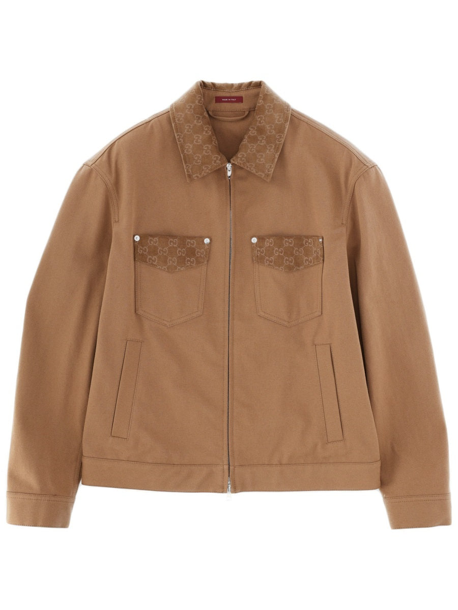 Gucci Men Jacket With Zipper And Collar GUCCI