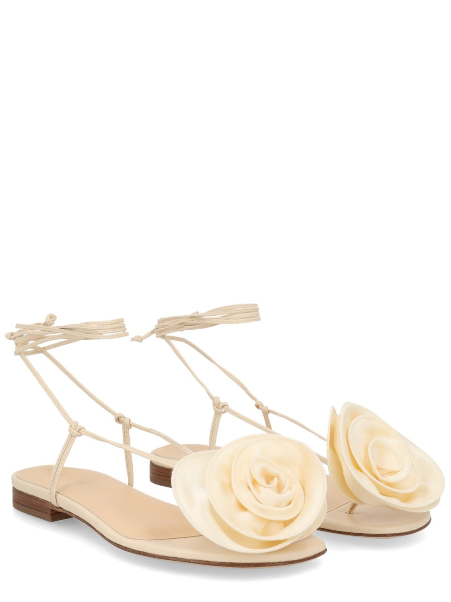 Magda Butrym Women Sandal With Silk Flower MAGDA BUTRYM