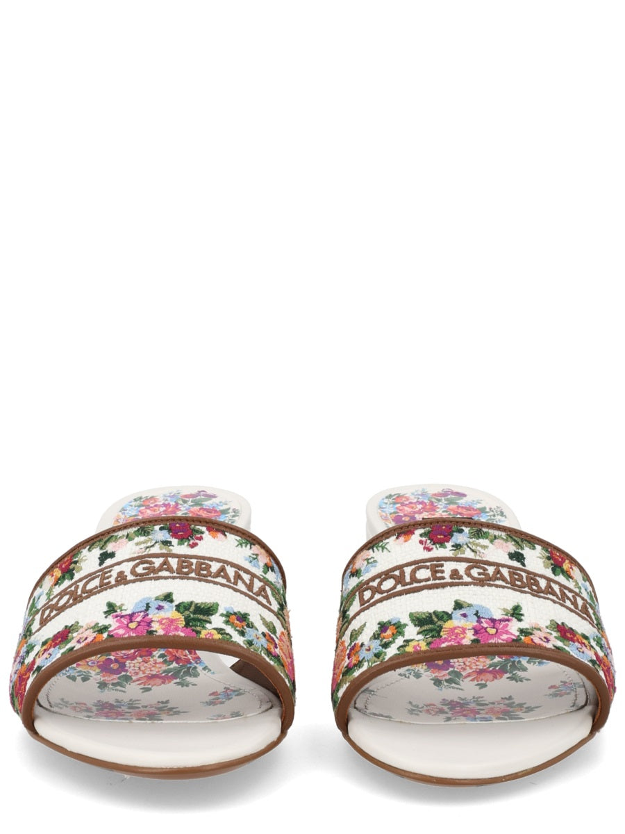 Dolce & Gabbana Women Sandal With Embroidery DOLCE & GABBANA