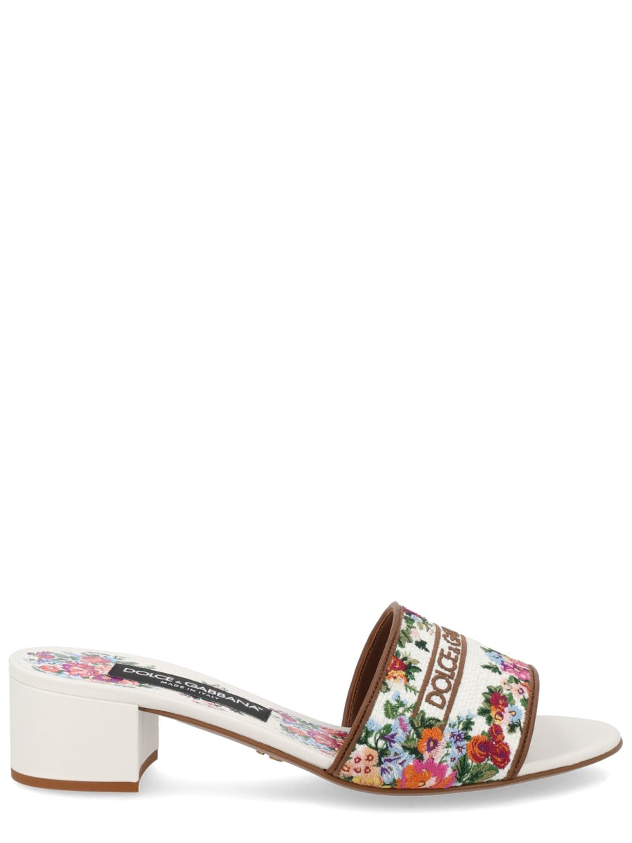 Dolce & Gabbana Women Sandal With Embroidery DOLCE & GABBANA