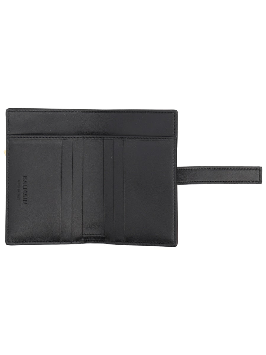 Balmain Men Monogram Card Holder With Padlock BALMAIN