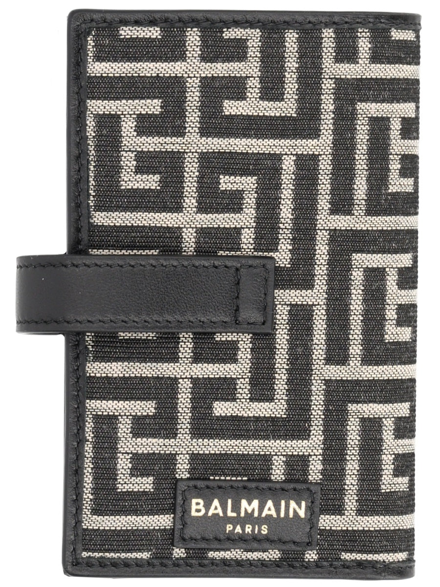 Balmain Men Monogram Card Holder With Padlock BALMAIN