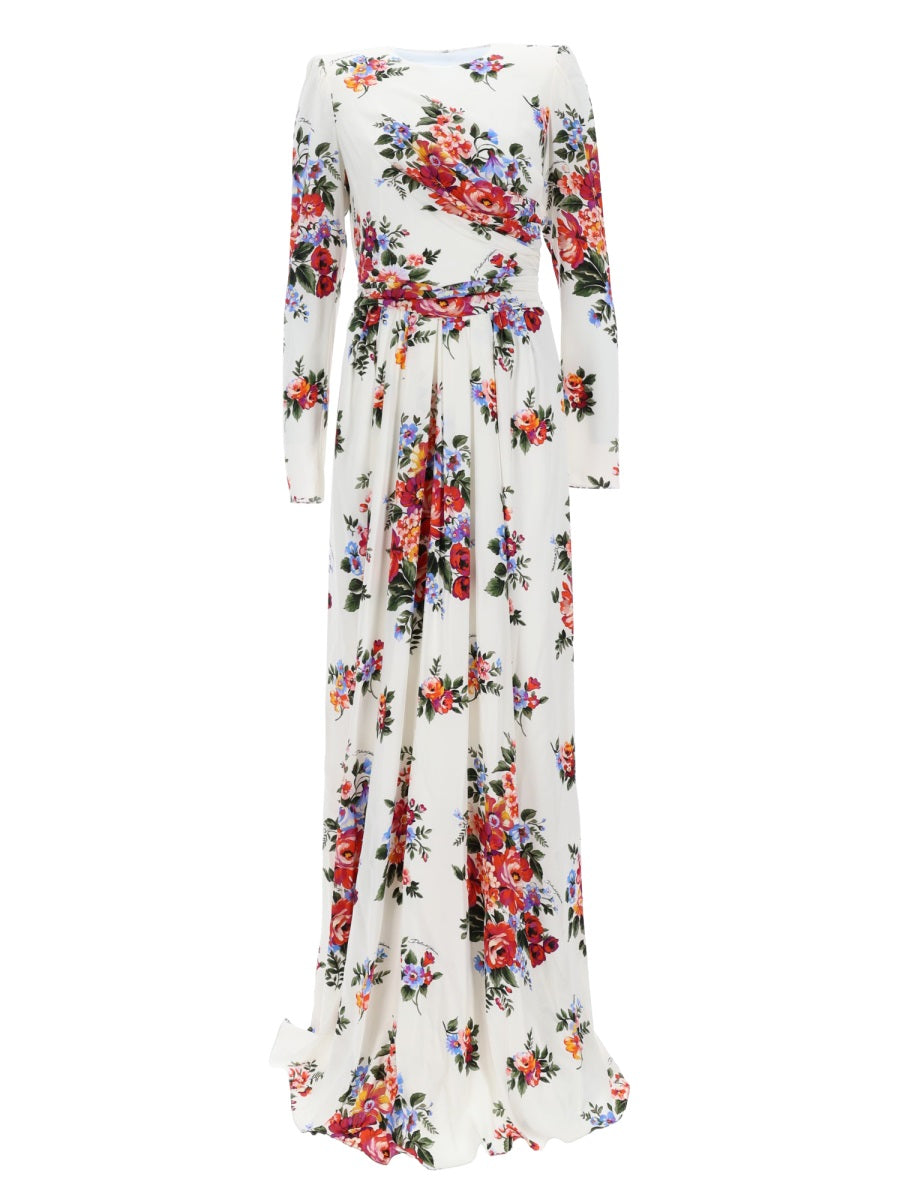 Dolce & Gabbana Women Long Dress With Floral Print DOLCE & GABBANA