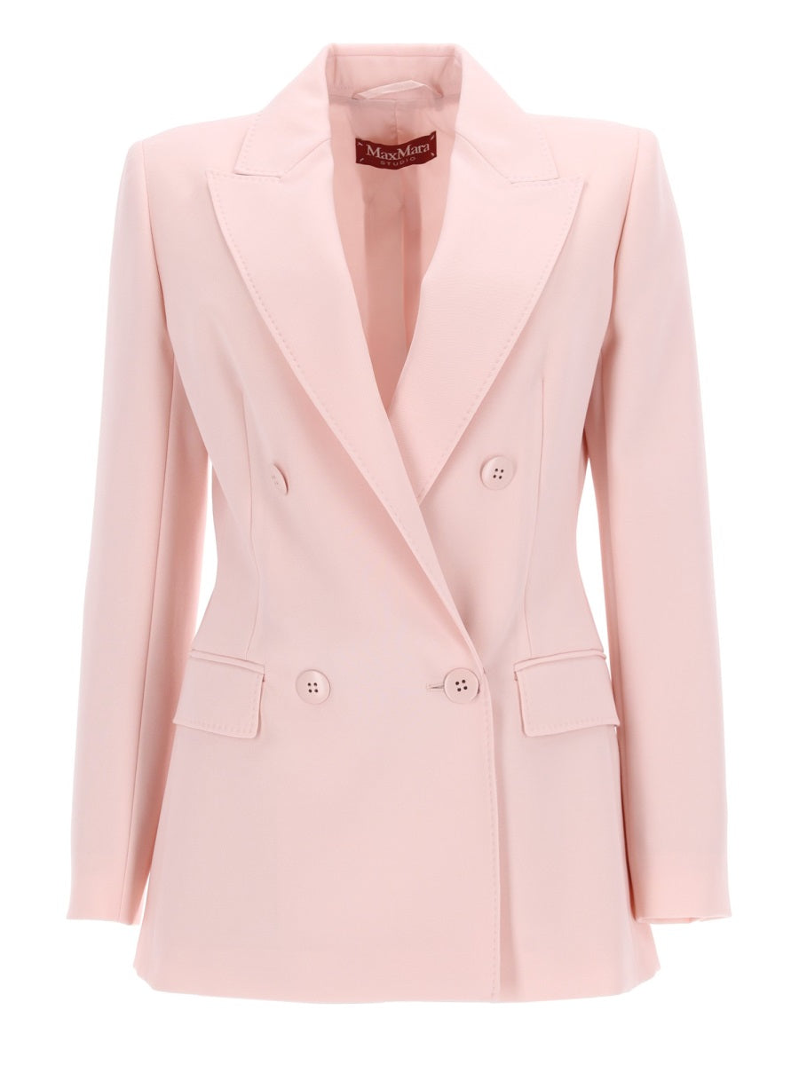 Max Mara Women Double-Breasted Wool Crepe Jacket MAX MARA