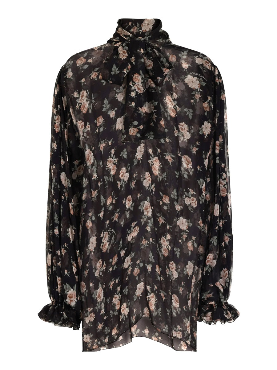 Dolce & Gabbana Women "Vintage Rose" Print Top DOLCE & GABBANA