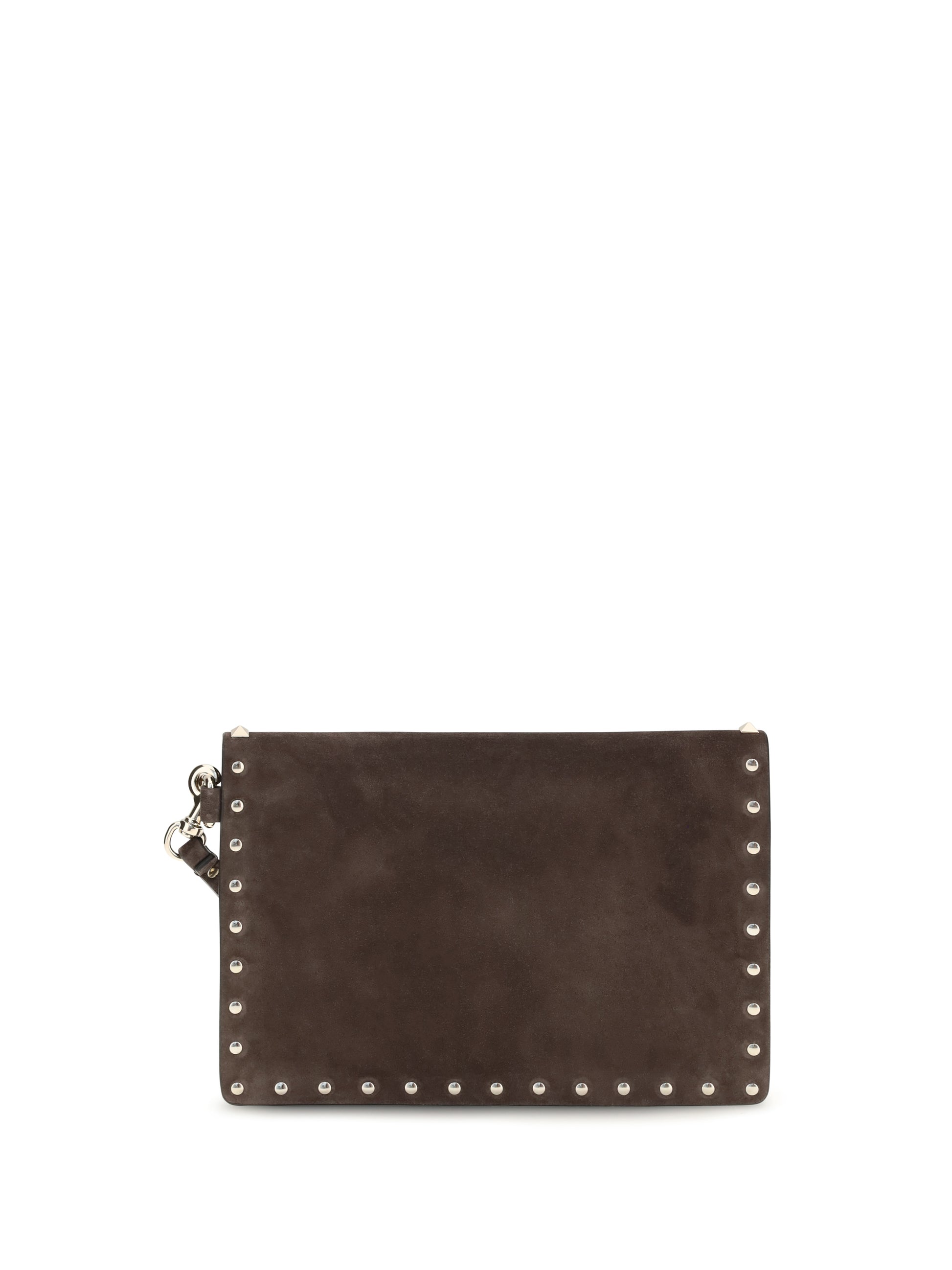 Valentino Garavani Women Medium Rockstud Clutch In Suede VALENTINO GARAVANI