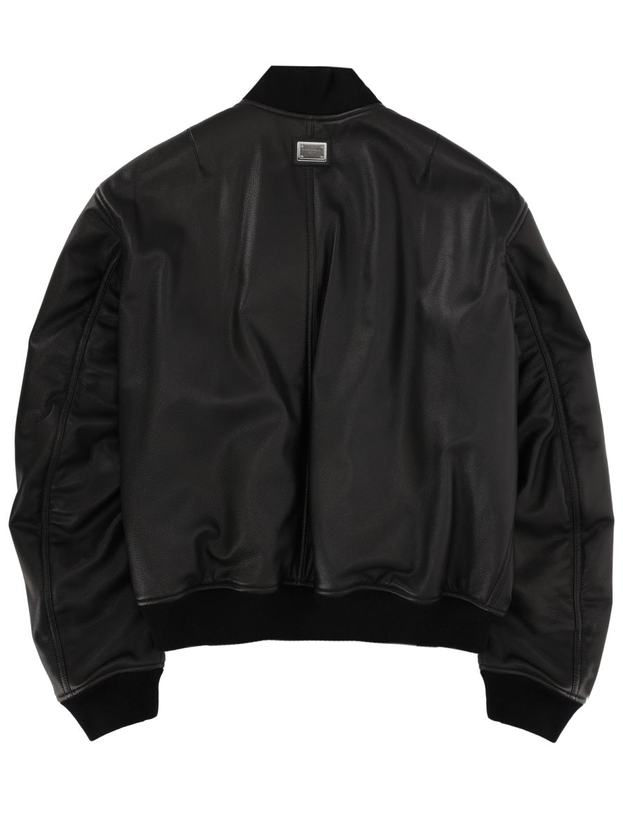Dolce & Gabbana Men Leather Jacket DOLCE & GABBANA