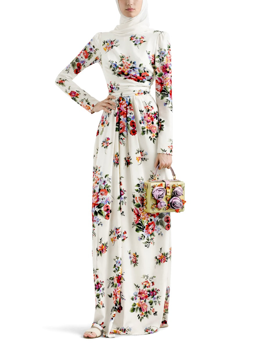 Dolce & Gabbana Women Long Dress With Floral Print DOLCE & GABBANA