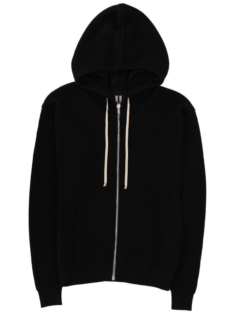 Rick Owens Men Zipper Hooded Shirt RICK OWENS