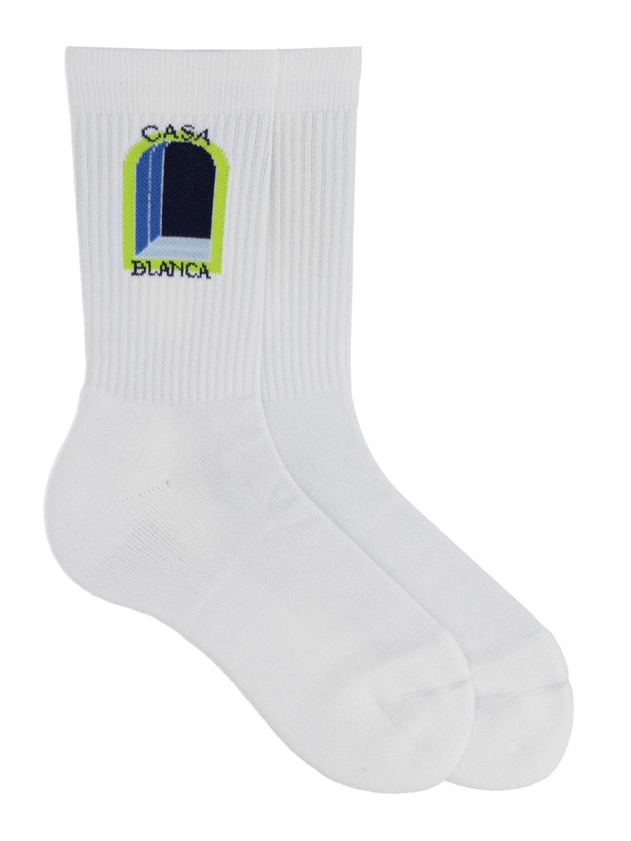 Casablanca Men Socks With Logo CASABLANCA