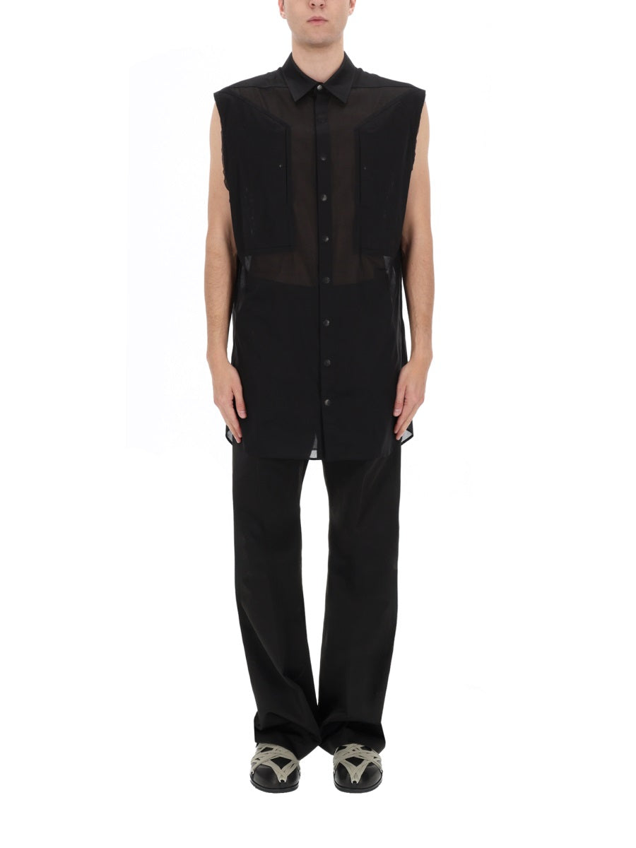Rick Owens Men Sleeveless Shirt "Jumbo Sl" RICK OWENS