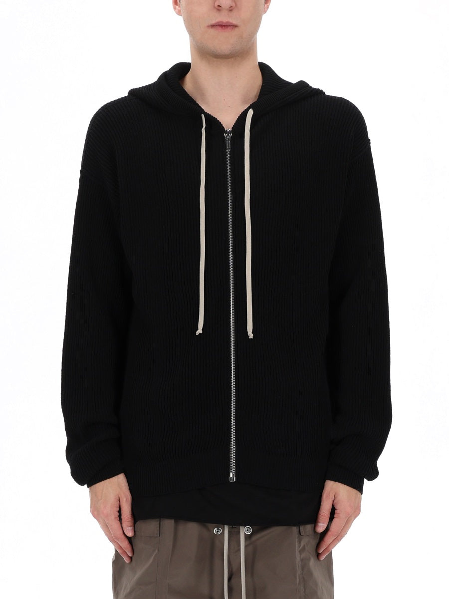 Rick Owens Men Zipper Hooded Shirt RICK OWENS