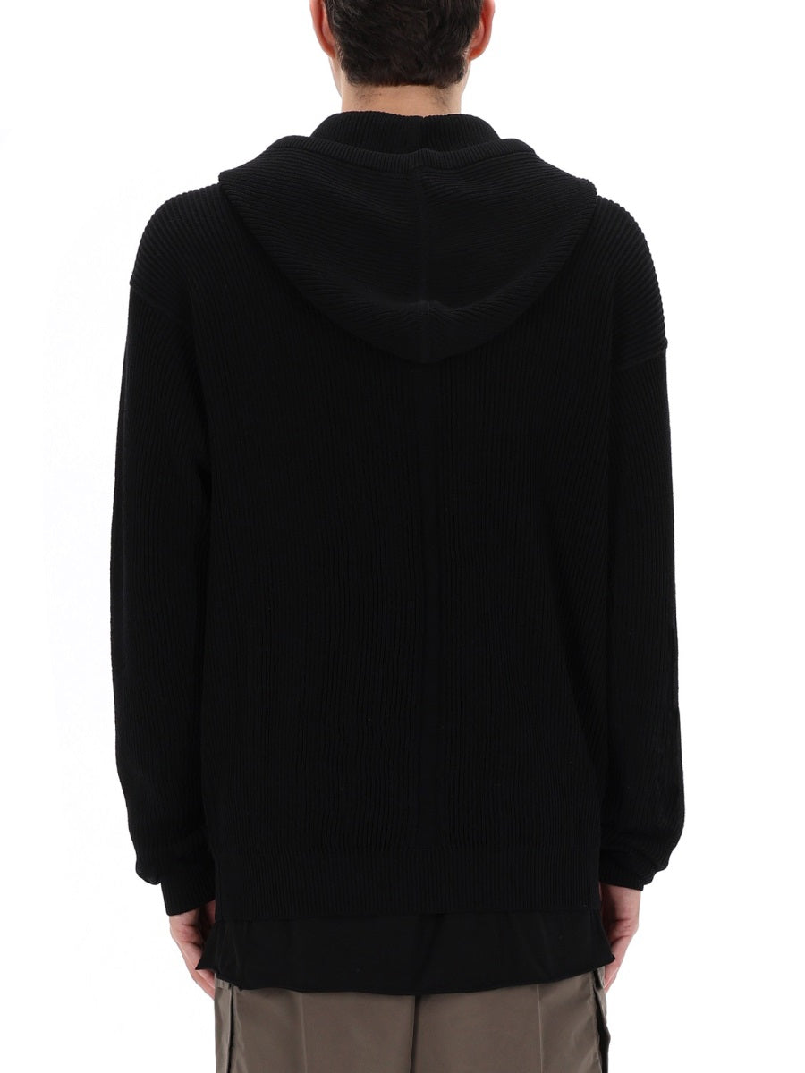 Rick Owens Men Zipper Hooded Shirt RICK OWENS