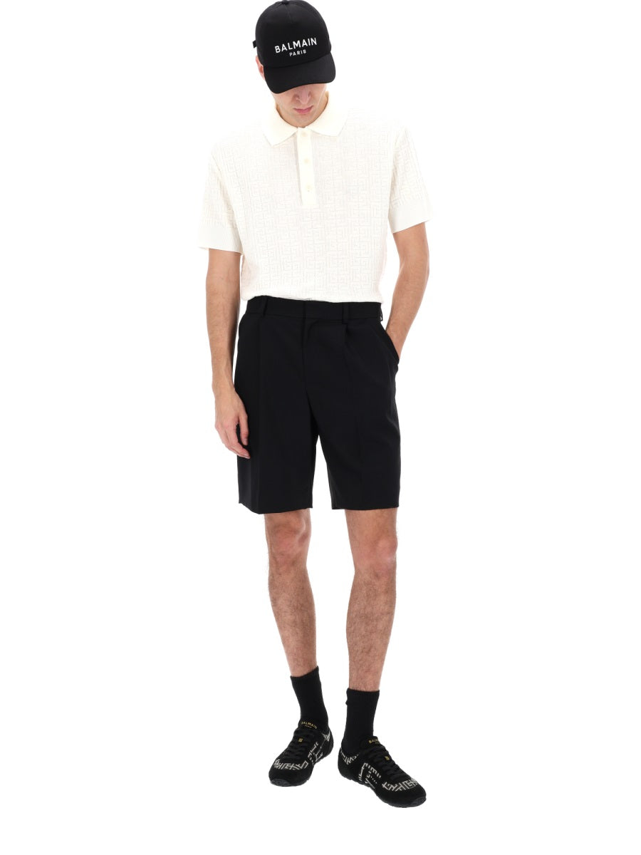 Balmain Men Wool Tailored Shorts BALMAIN