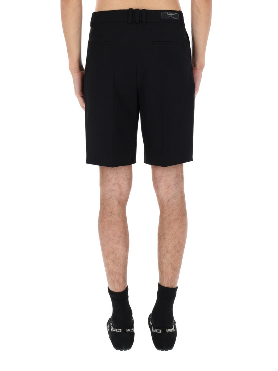 Balmain Men Wool Tailored Shorts BALMAIN