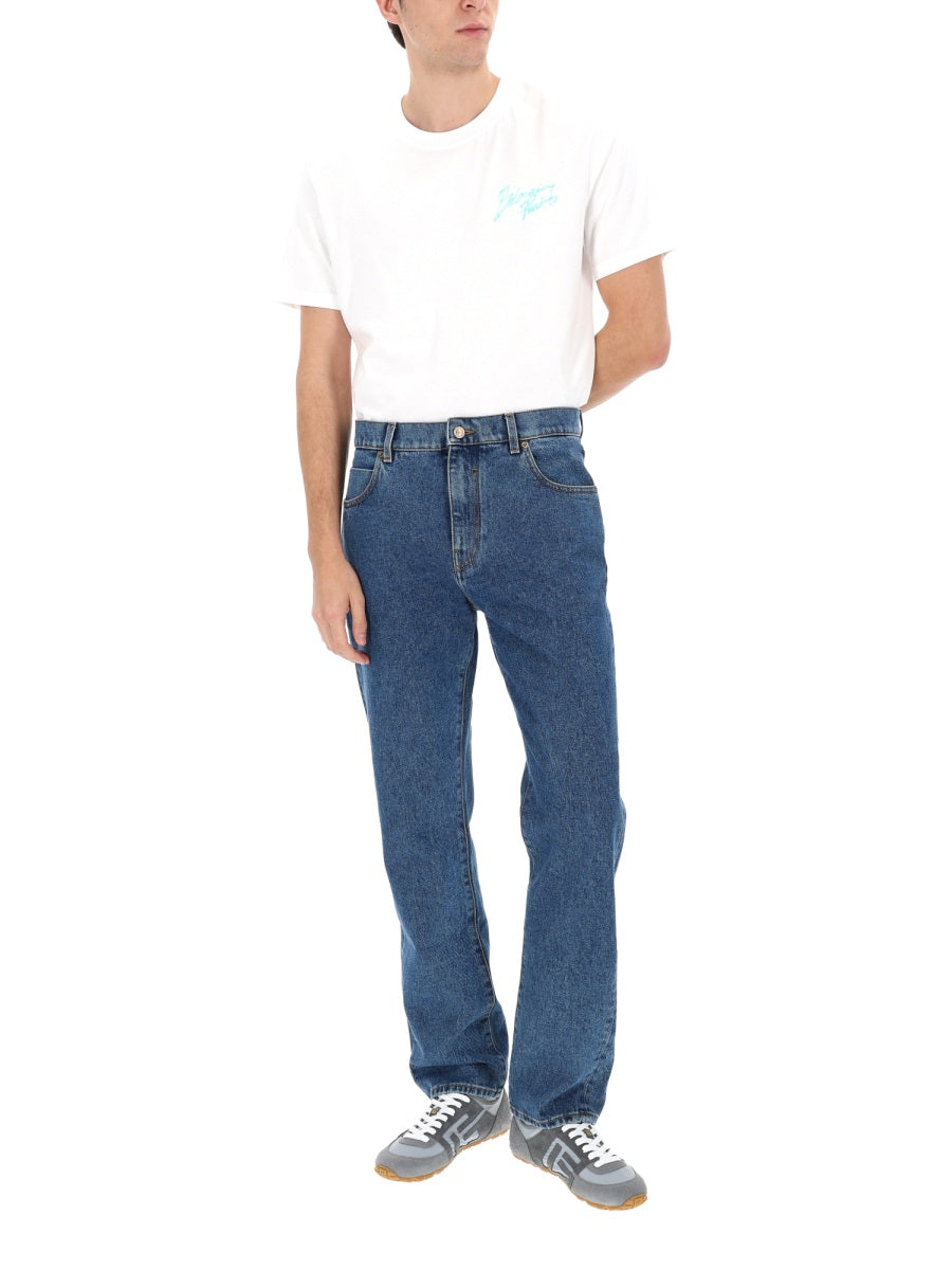 Balmain Men Straight Denim Jeans BALMAIN