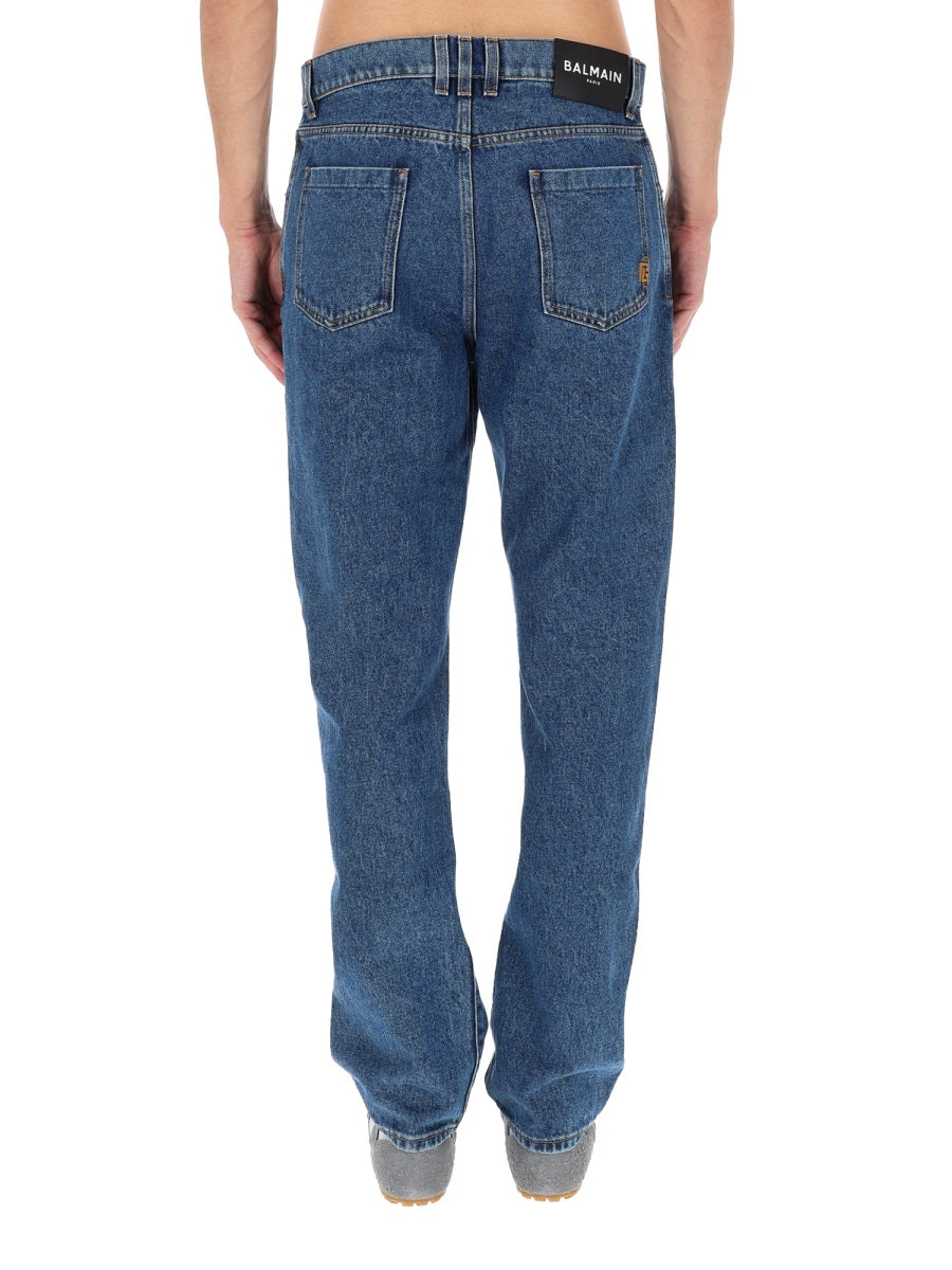 Balmain Men Straight Denim Jeans BALMAIN