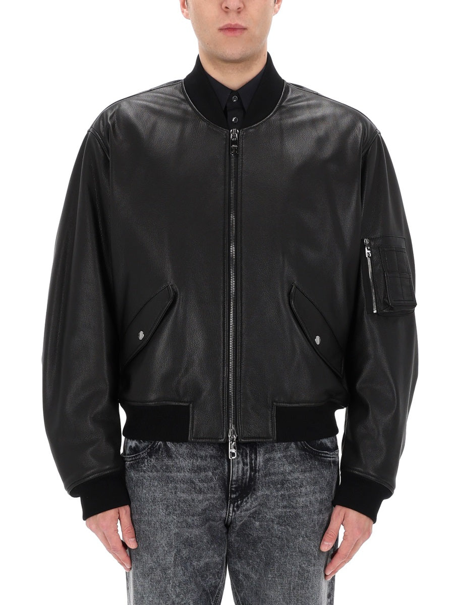 Dolce & Gabbana Men Leather Jacket DOLCE & GABBANA