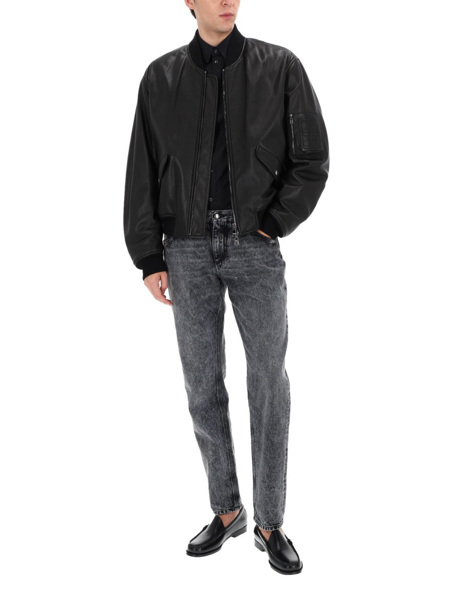 Dolce & Gabbana Men Leather Jacket DOLCE & GABBANA