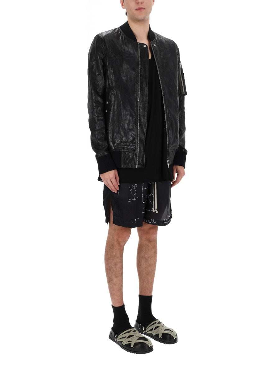 Rick Owens Men Bomber Jacket "Classic Flight" RICK OWENS