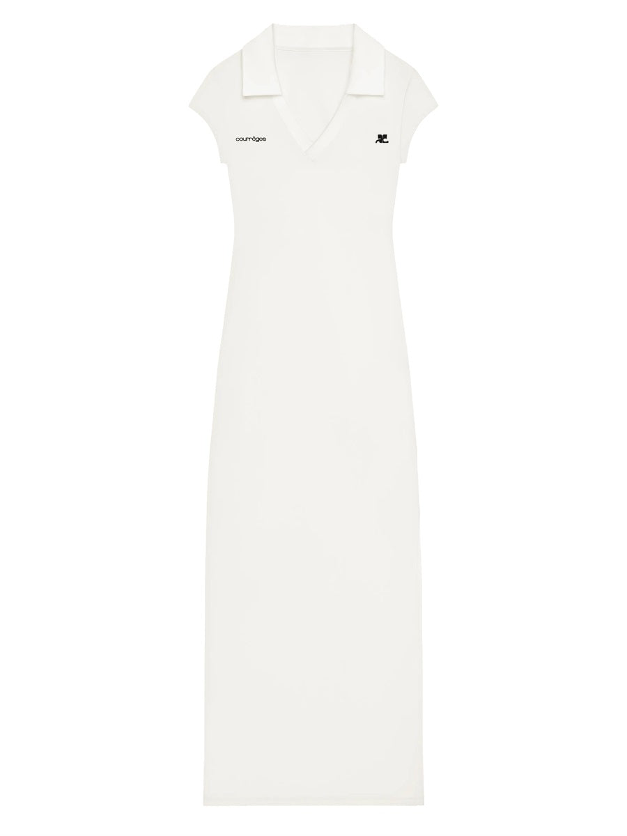 Courreges Women Long Sports Polo Shirt Dress COURREGES