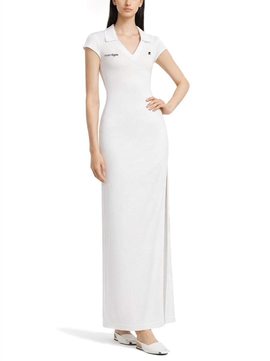 Courreges Women Long Sports Polo Shirt Dress COURREGES