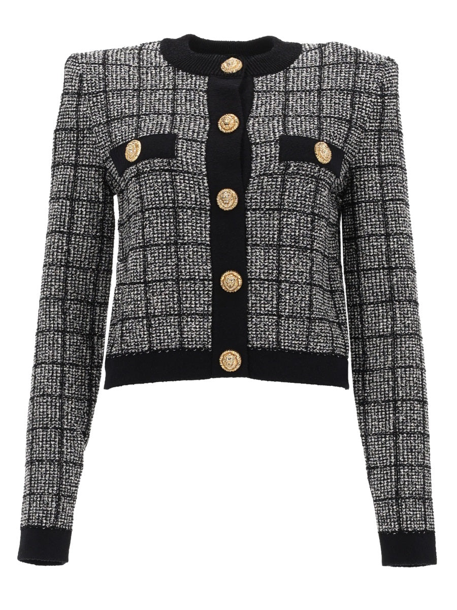 Balmain Women Cardigan With Jewel Buttons BALMAIN