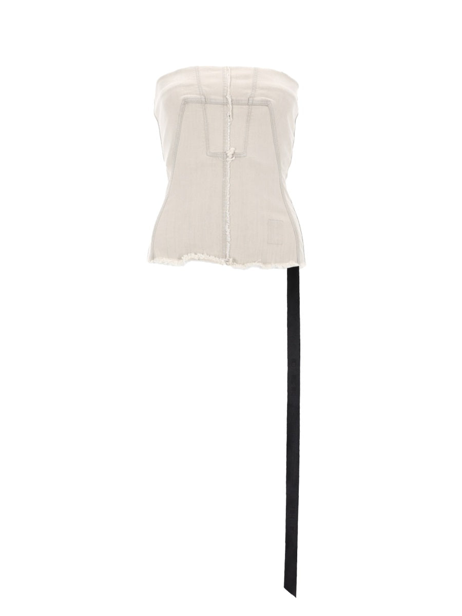 Rick Owens Drkshdw Women Denim Bustier Top RICK OWENS