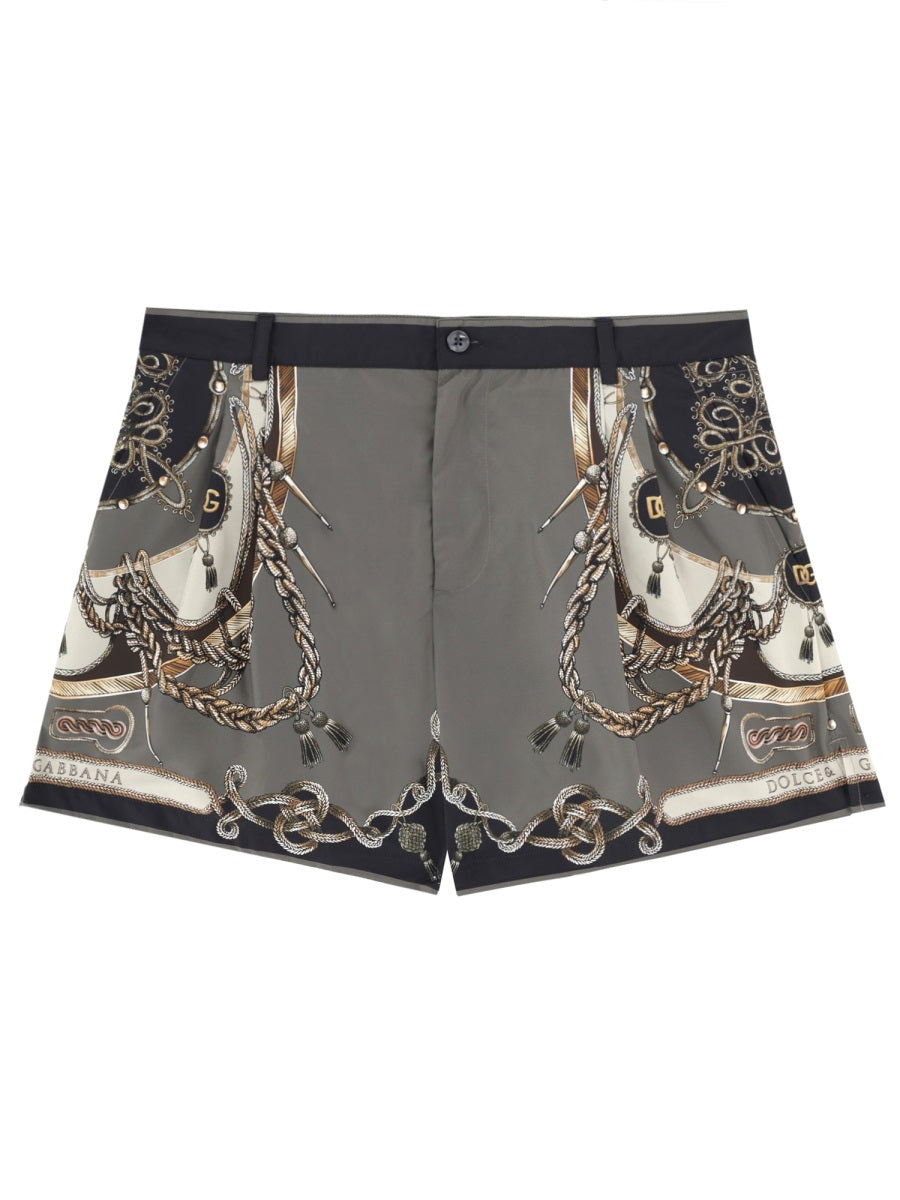Dolce & Gabbana Men Swimsuit With Print DOLCE & GABBANA