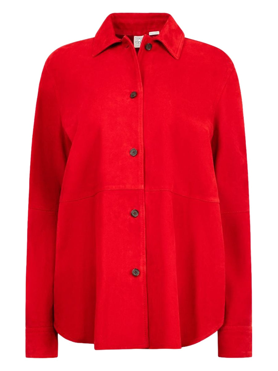 Toteme Women Suede "Overshirt" Shirt TOTEME