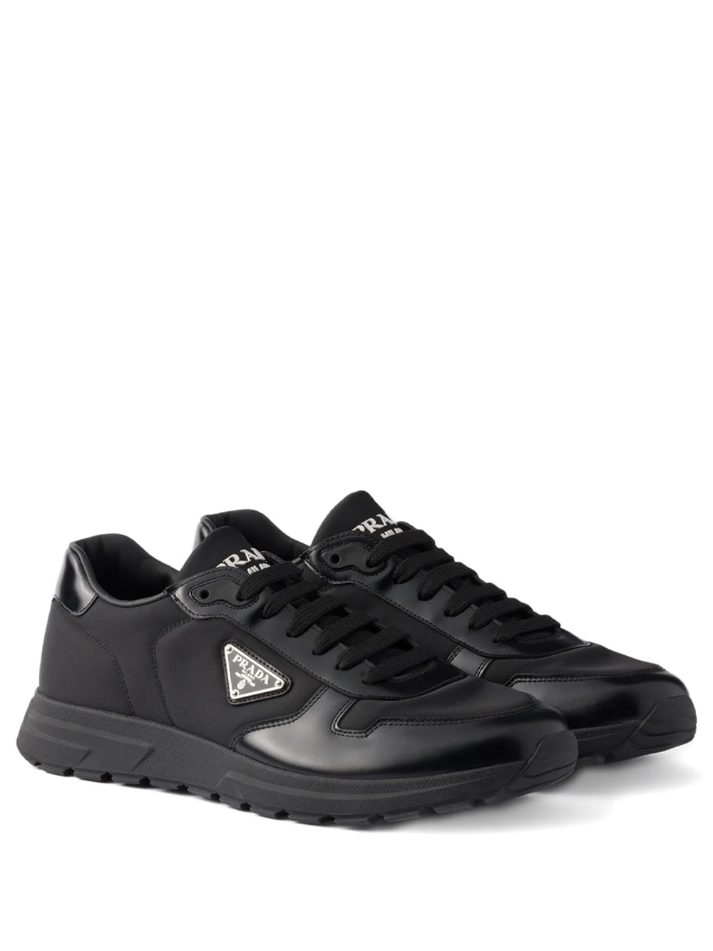 Prada Men Prax 01 Re-Nylon And Brushed Leather Sneakers PRADA