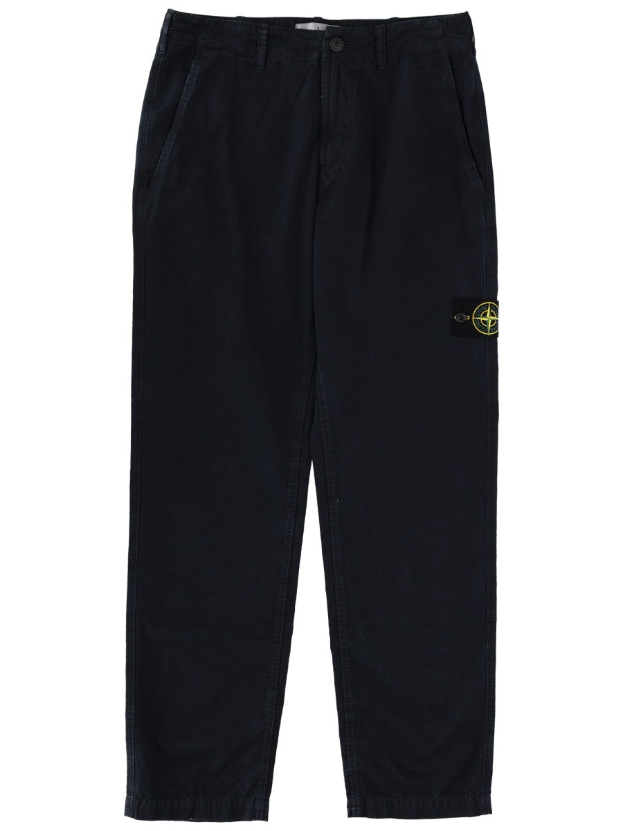 Stone Island Men Pants With Logo Patch STONE ISLAND