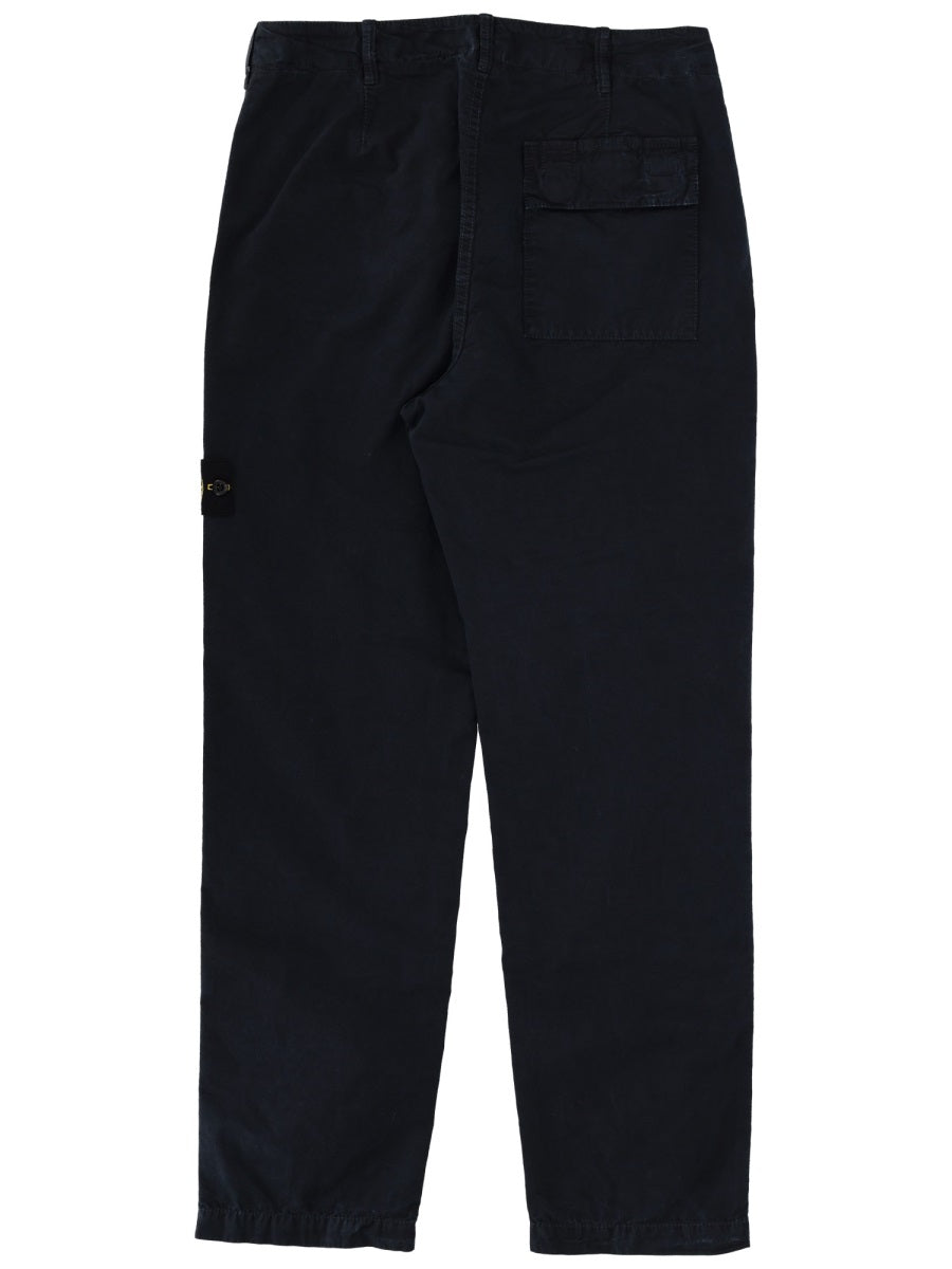 Stone Island Men Pants With Logo Patch STONE ISLAND