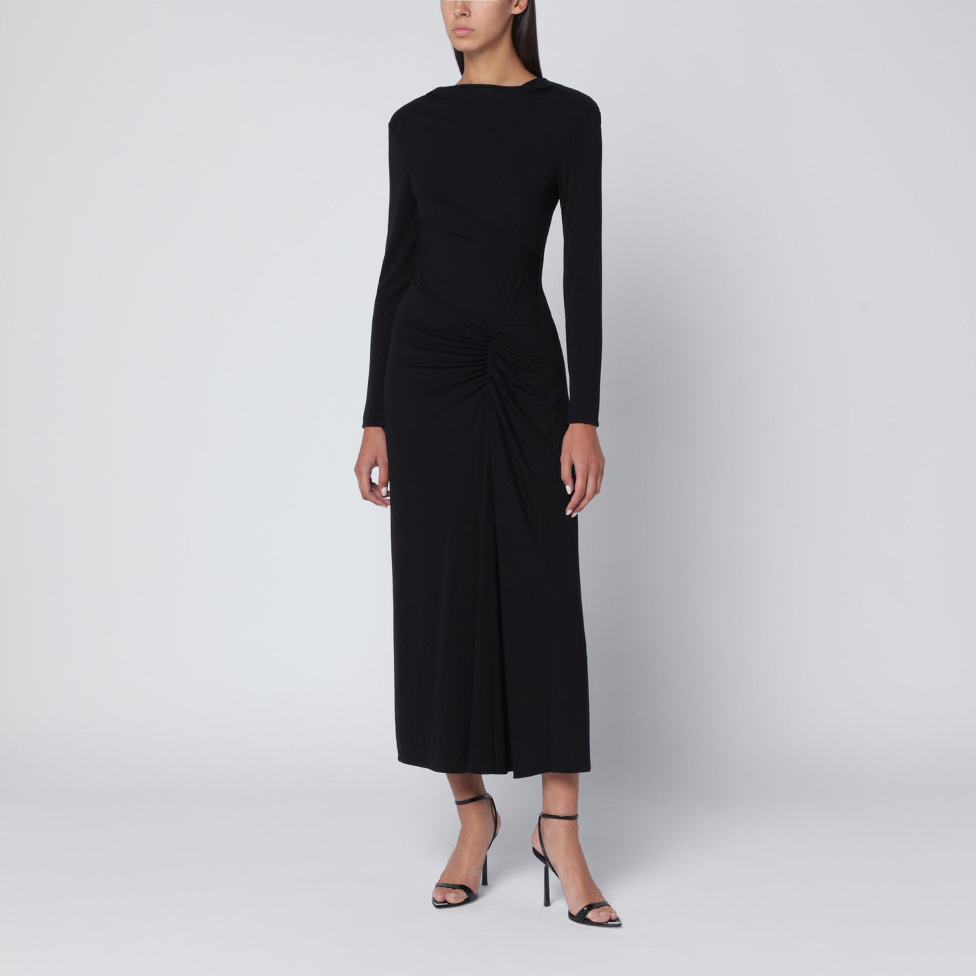 Simkhai Ferrera Dress In Black Draped Jersey Women SIMKHAI
