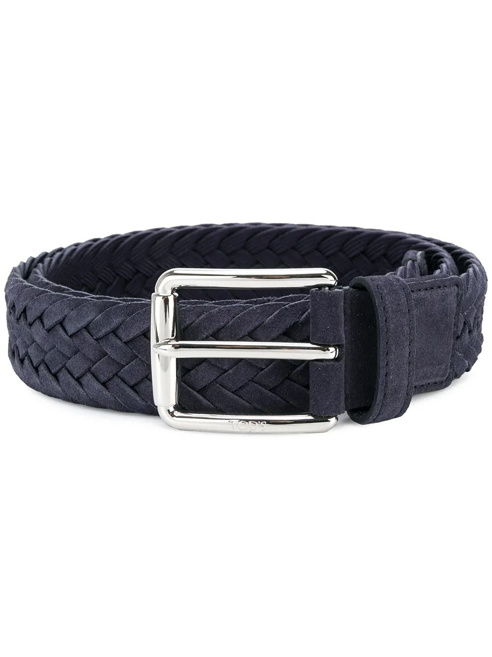 Tod's Men Woven Suede Belt With Branded Metal Buckle TOD'S
