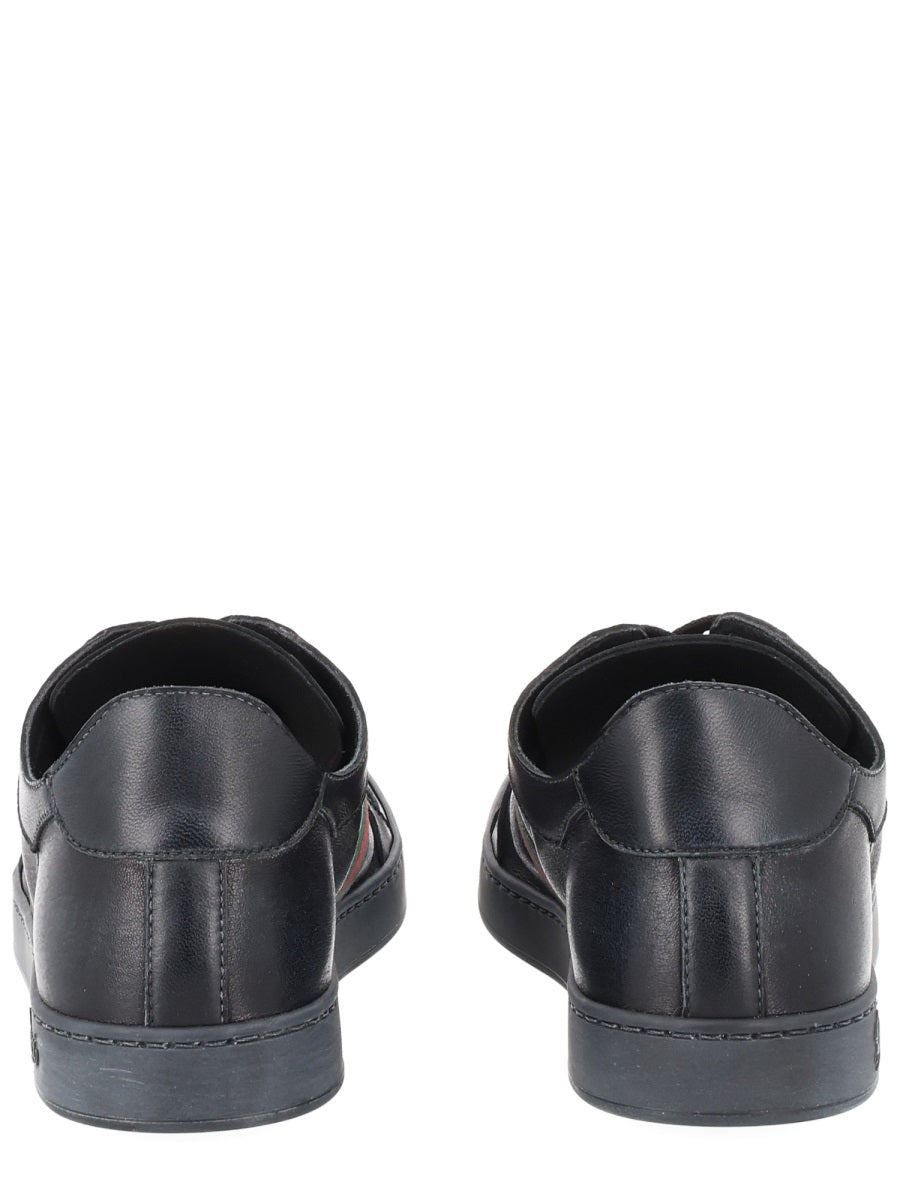 Gucci Men "Stretch" Leather Effect Sneaker GUCCI