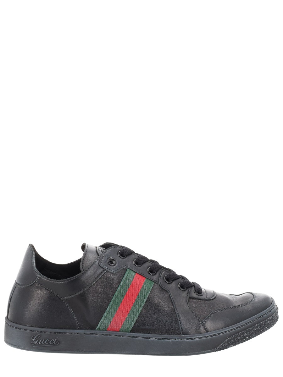 Gucci Men "Stretch" Leather Effect Sneaker GUCCI