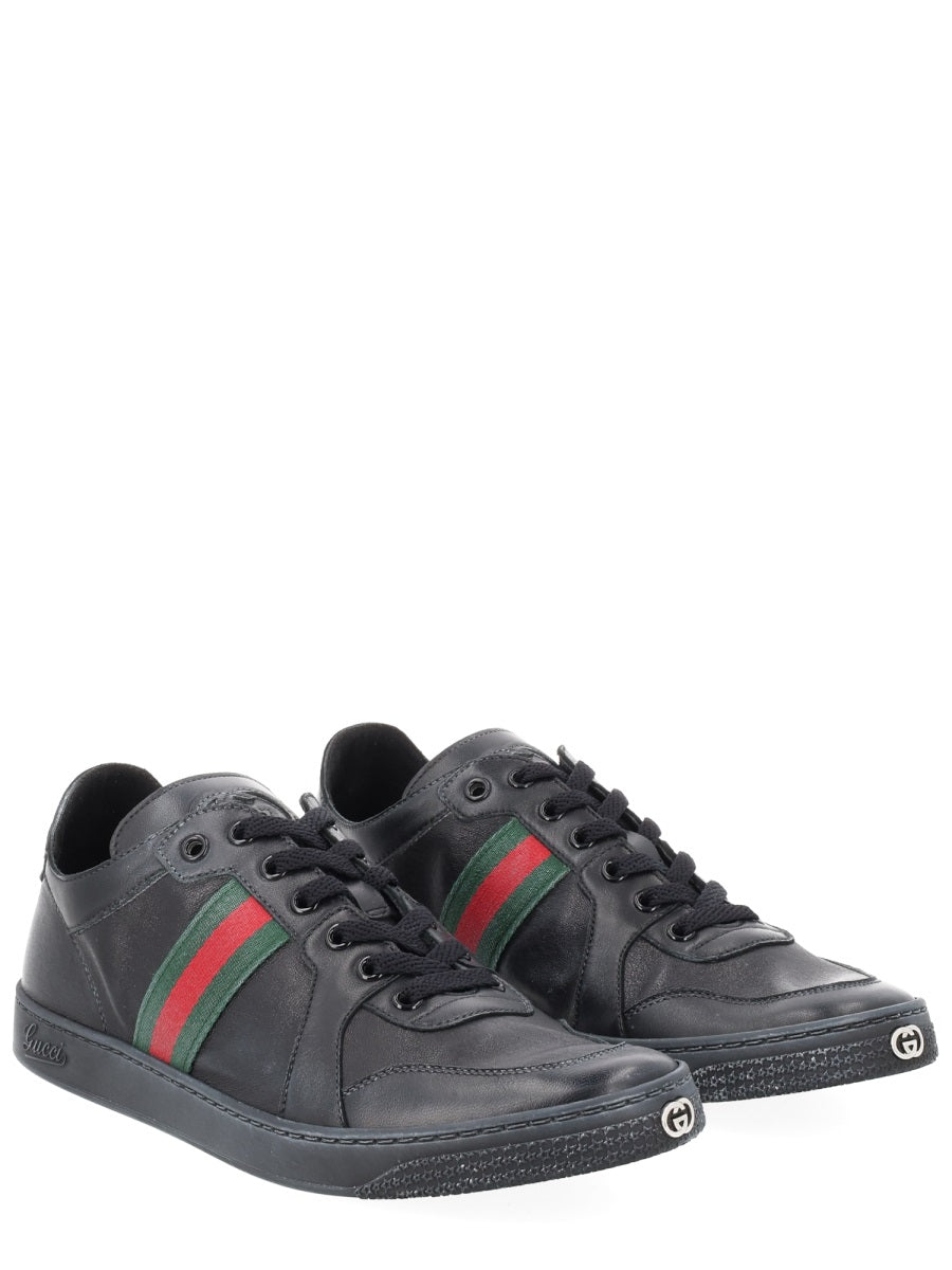 Gucci Men "Stretch" Leather Effect Sneaker GUCCI