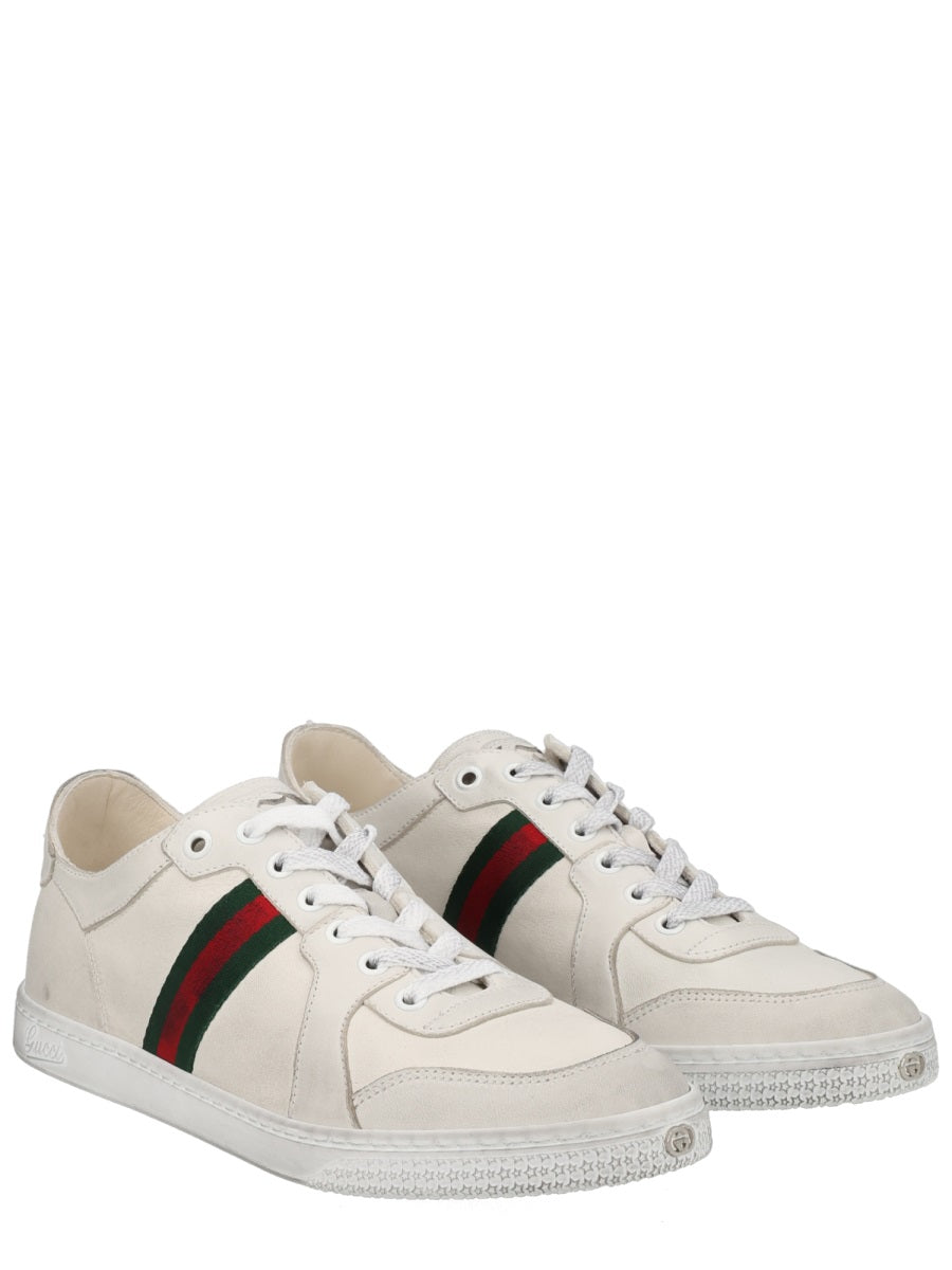 Gucci Women "Stretch" Leather Effect Sneaker GUCCI