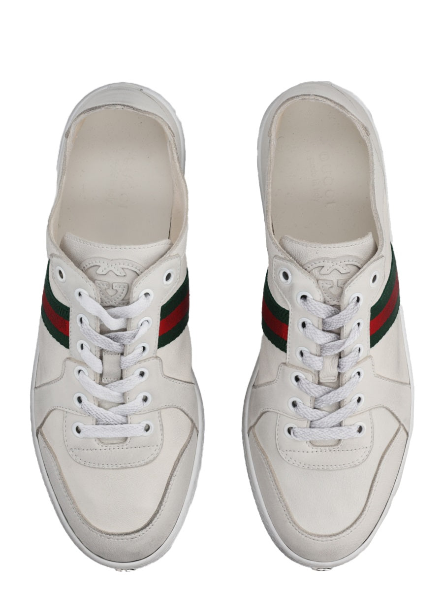 Gucci Women "Stretch" Leather Effect Sneaker GUCCI
