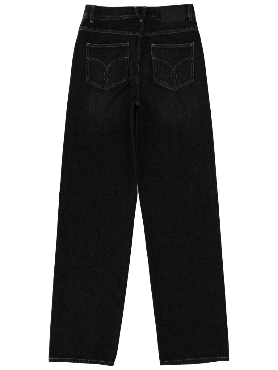 Versace Women Jeans With Studs And Crystals Decoration VERSACE