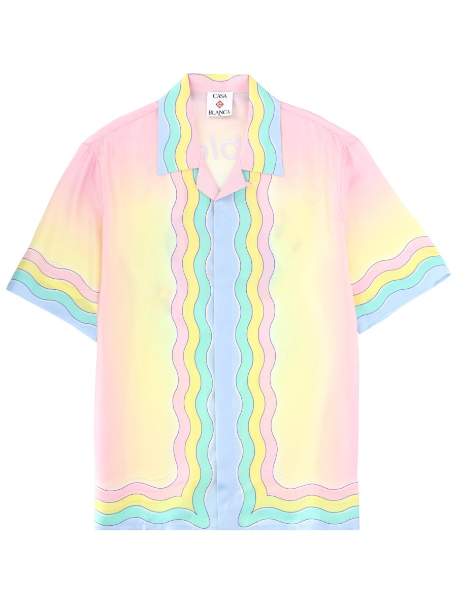 Casablanca Men "Flaming Tennis Ball" Shirt CASABLANCA