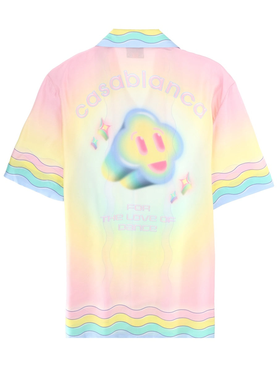 Casablanca Men "Flaming Tennis Ball" Shirt CASABLANCA