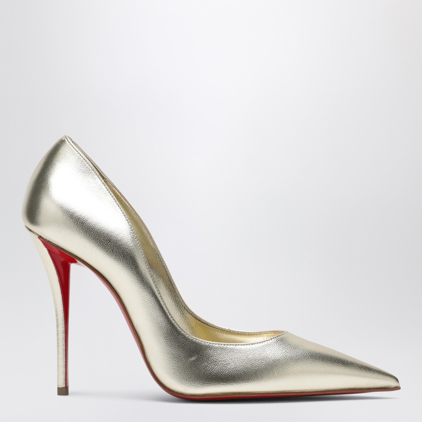Christian Louboutin Miss Z Pumps In Silver Laminated Nappa Leather Women CHRISTIAN LOUBOUTIN