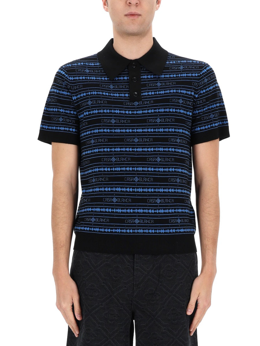 Casablanca Men Polo "Sound Wave" CASABLANCA