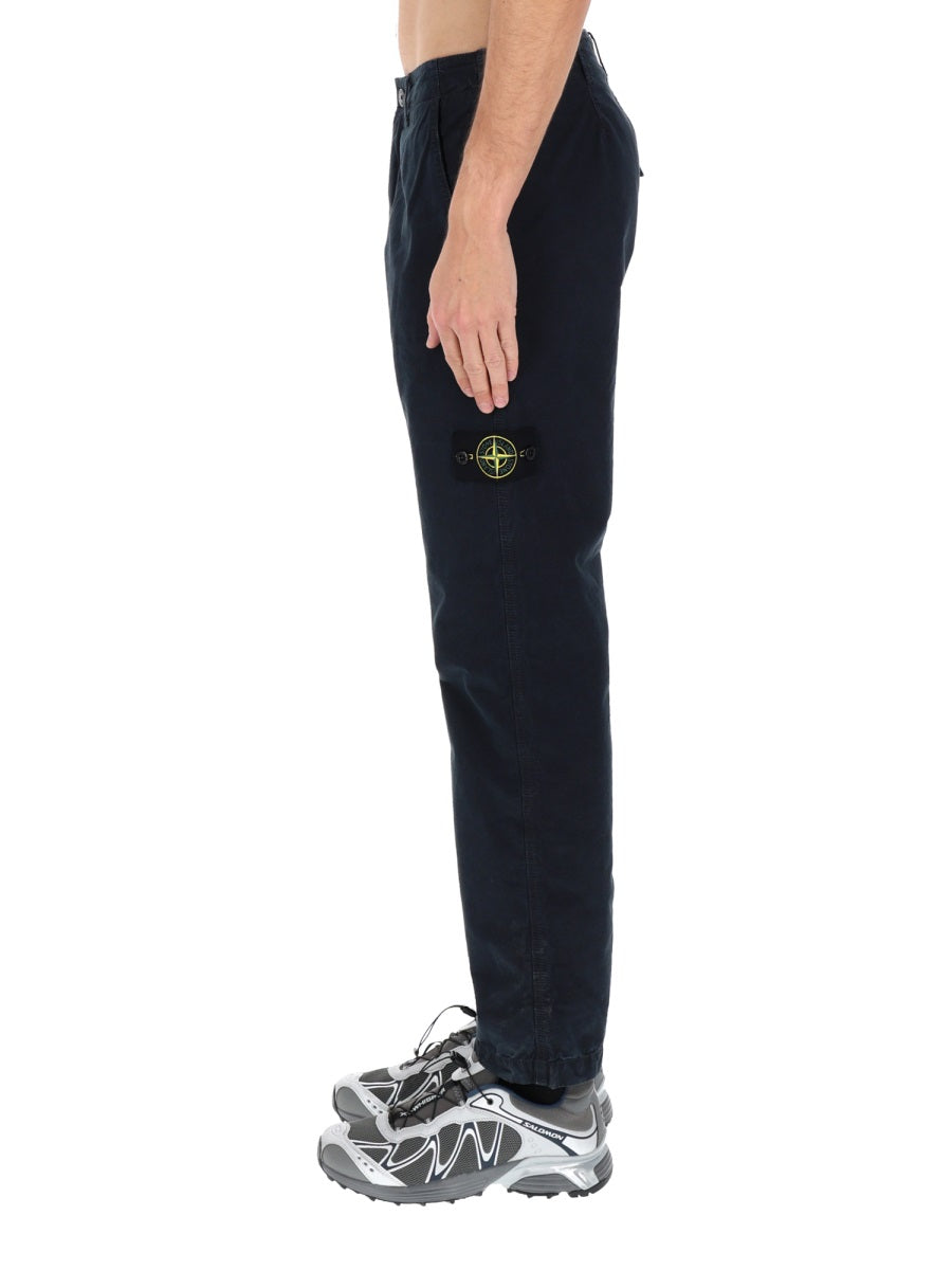 Stone Island Men Pants With Logo Patch STONE ISLAND