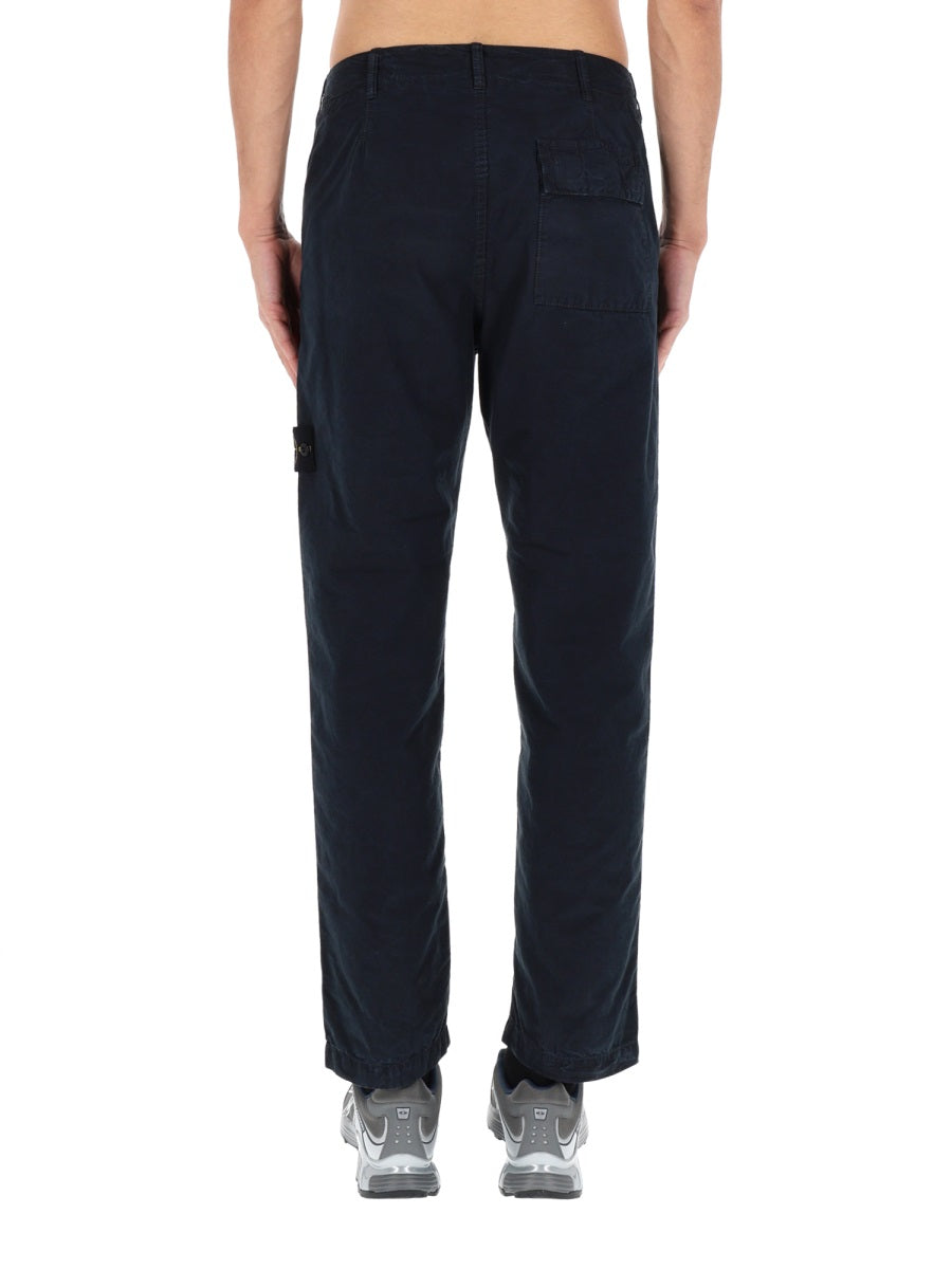 Stone Island Men Pants With Logo Patch STONE ISLAND