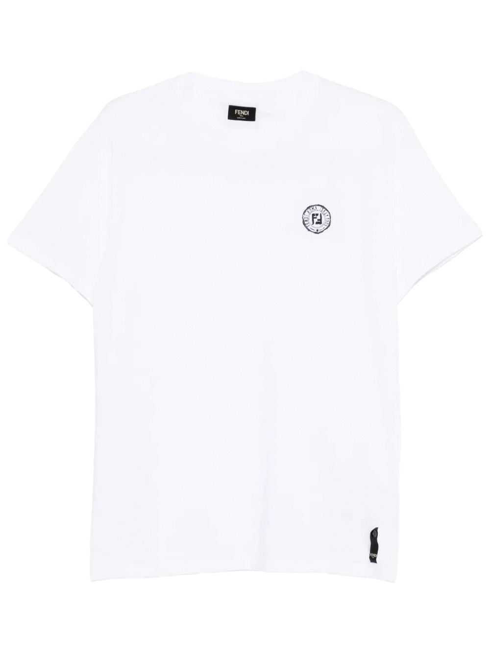 Fendi Men Ff Postcards Logo Print Cotton T-Shirt FENDI