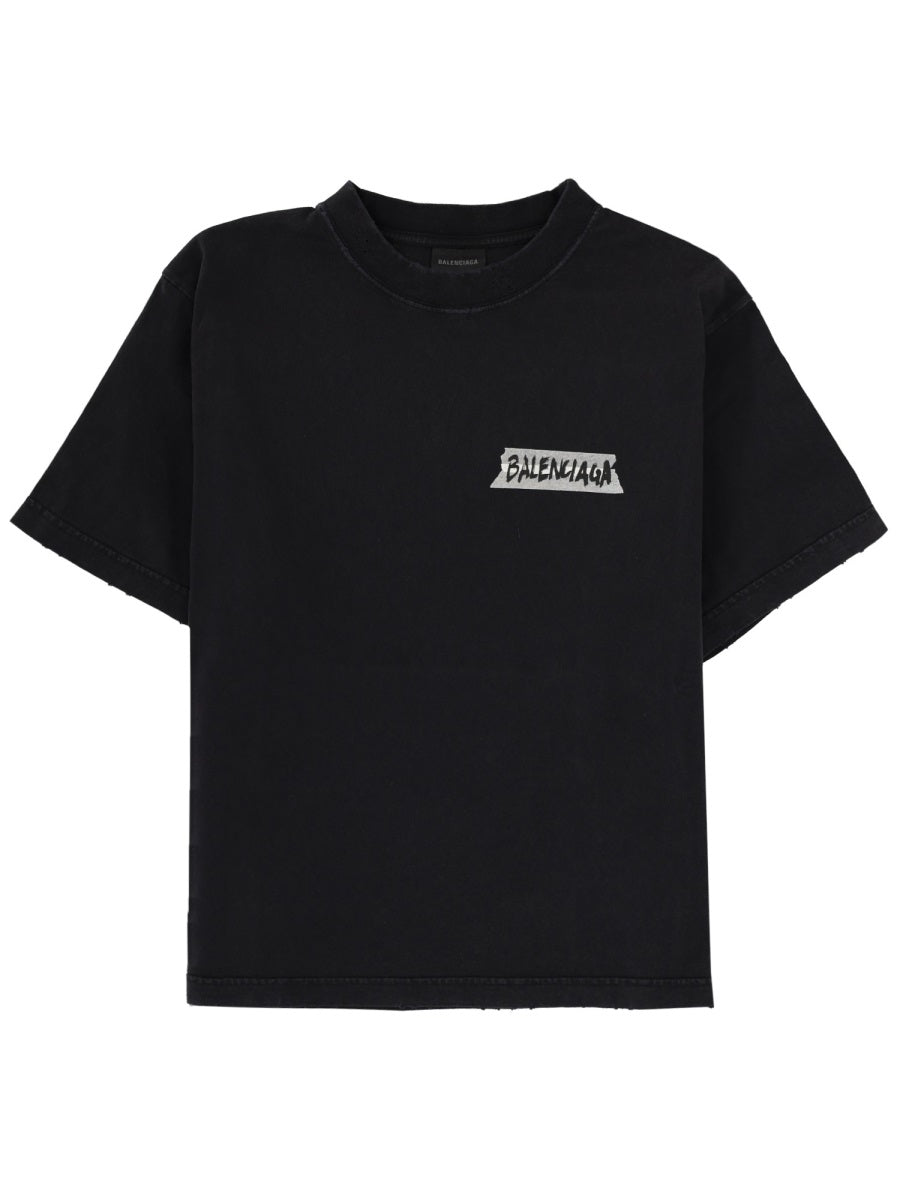 Balenciaga Women T-Shirt With Logo BALENCIAGA